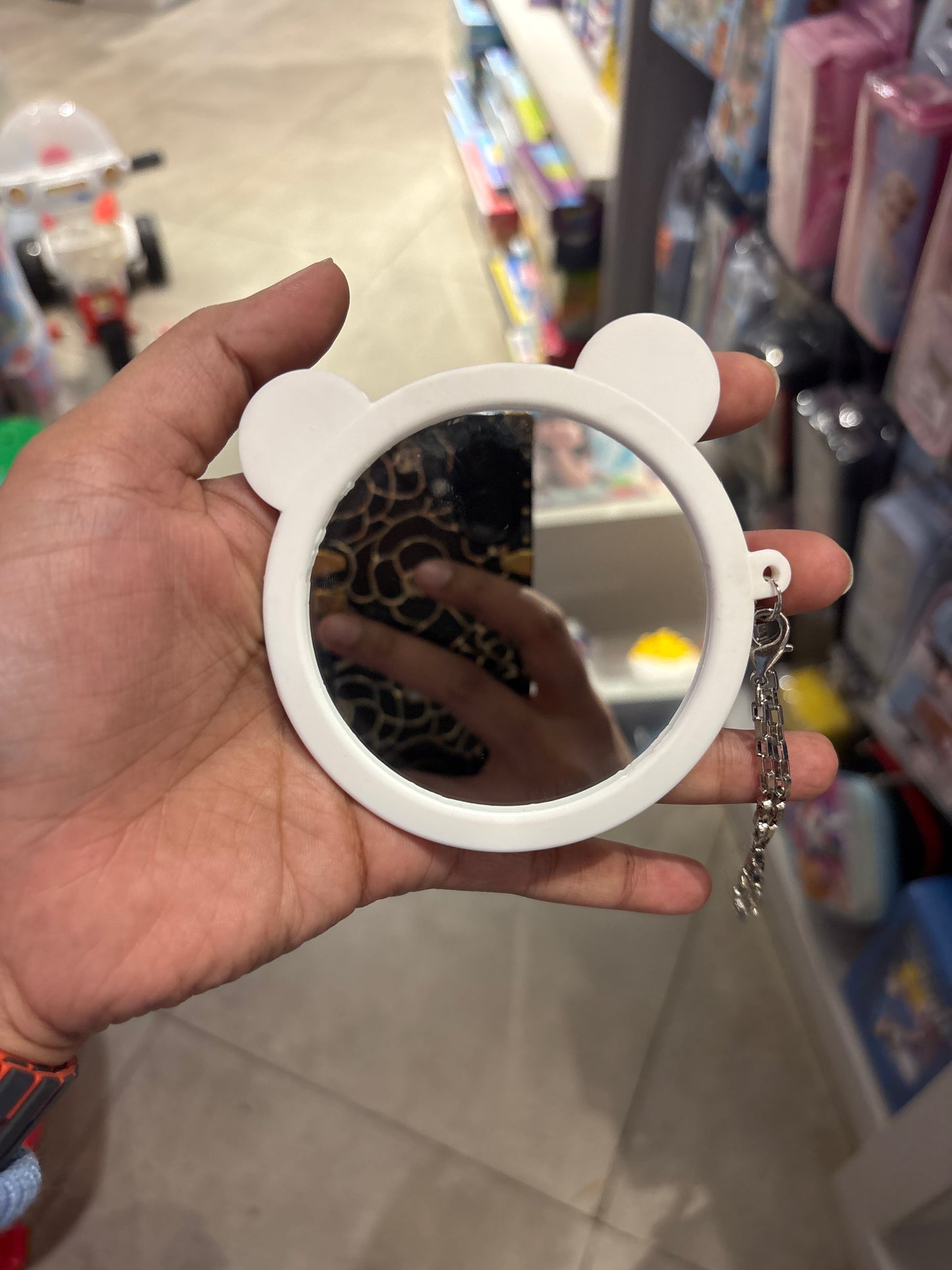 Panda Compact Mirror with Chain