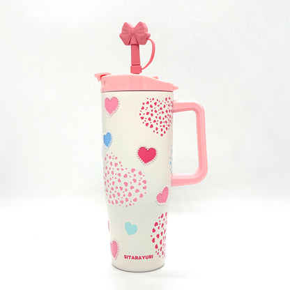 Sitarayuri Pearl Insulated Tumbler with Bow Charm and Handle