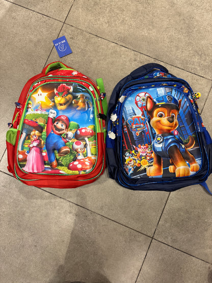 Paw Patrol and Super Mario Design Backpack