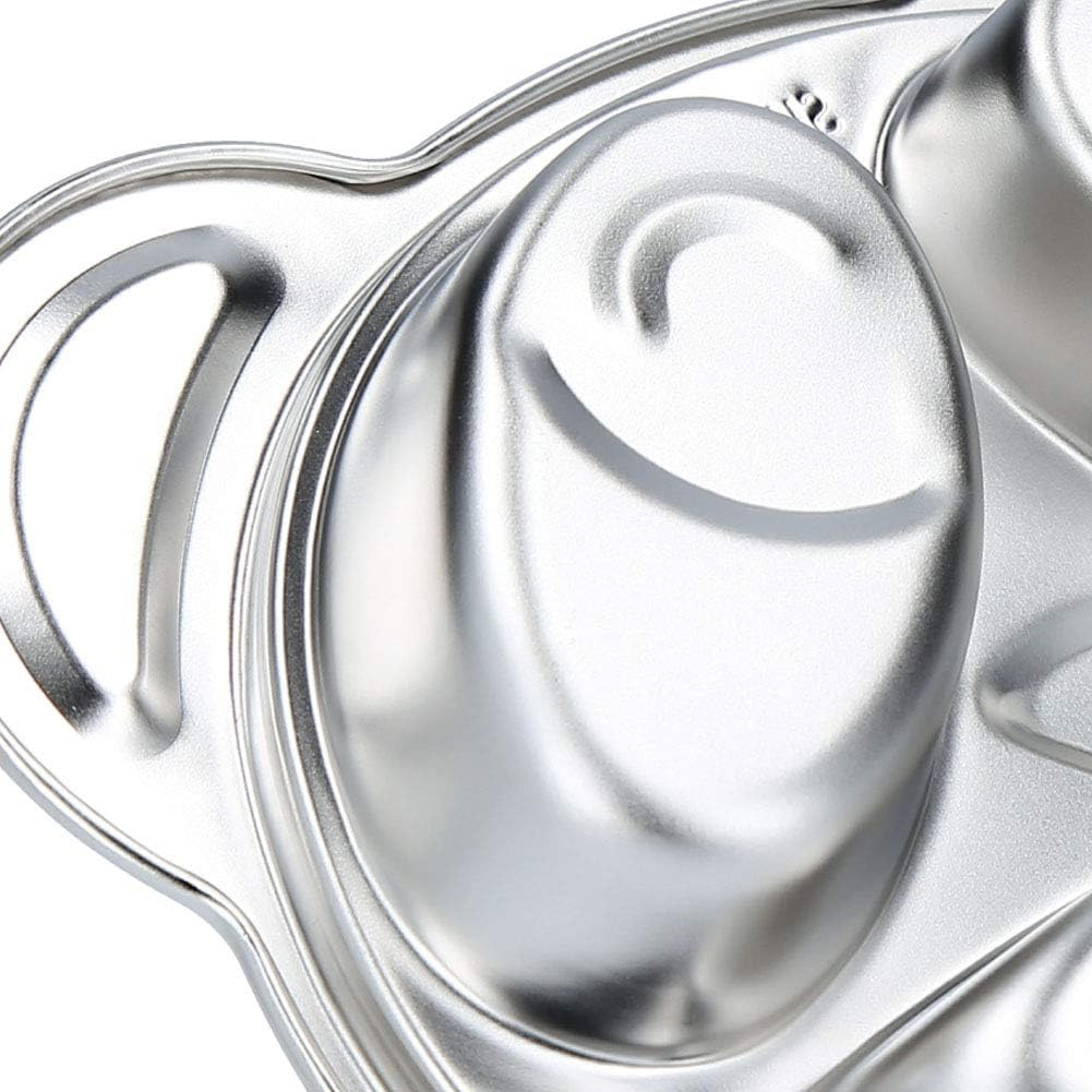 Panda Shaped Stainless Steel Divided Food Plate