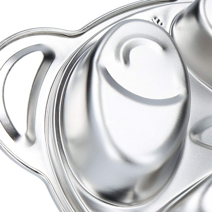 Panda Shaped Stainless Steel Divided Food Plate
