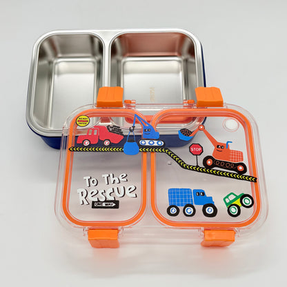 Back to School Steel Lunch Box, 2 Grid