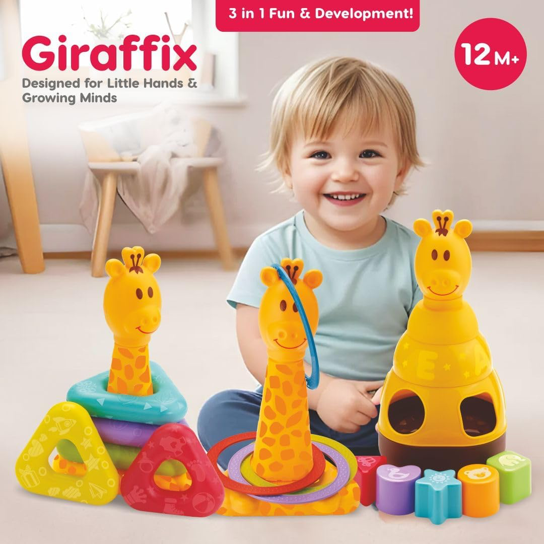 Giraffix 3-in-1 Stack, Sort & Toss Toy
