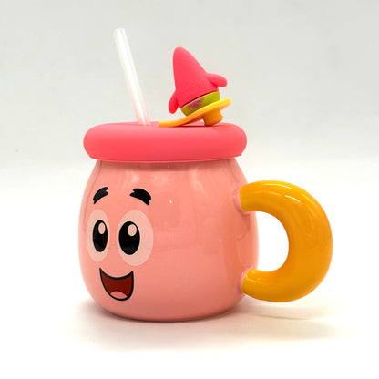 SpongeBob SquarePants Ceramic Mug with Character Topper and Straw