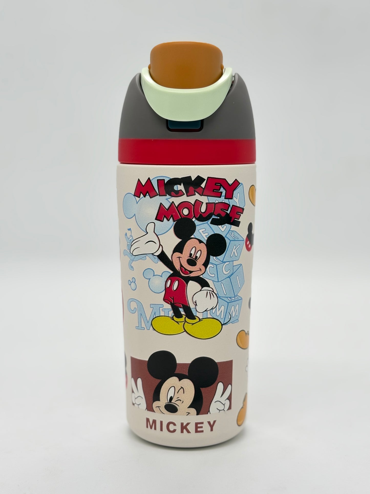 Cartoon Character Insulated Water Bottle 700ml with Push-Button Lid