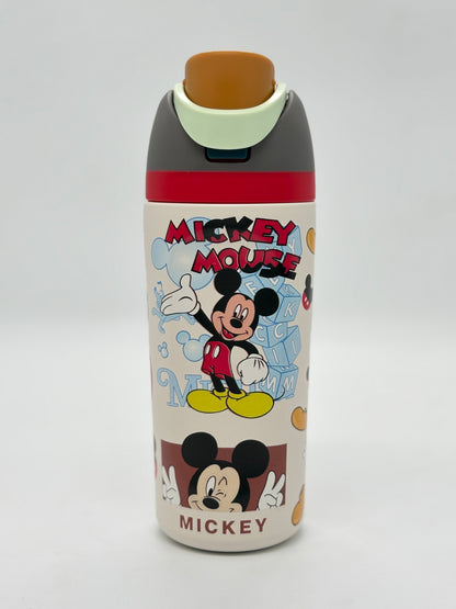 Cartoon Character Insulated Water Bottle 700ml with Push-Button Lid