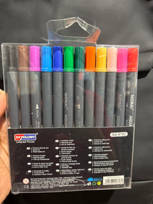 Skyclory Aquarelle Brush 12-Piece 2-in-1 Dual Tip Watercolour Brush Pen Set