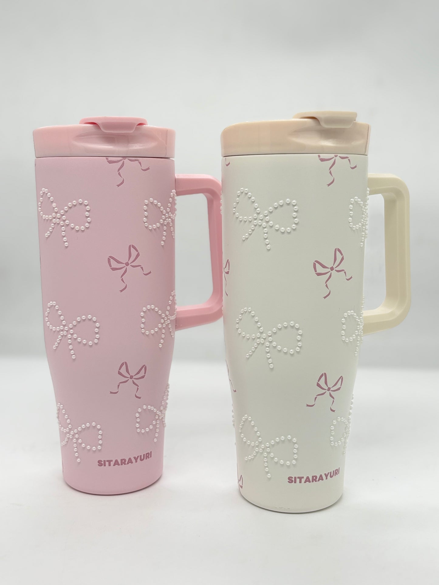 Bow Pearl Insulated Tumbler 1200ml with Straw
