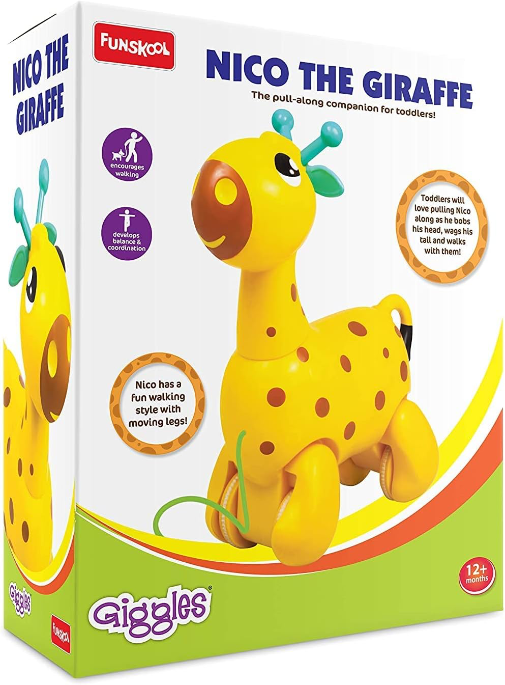 Giggles Nico the Giraffe Pull Along