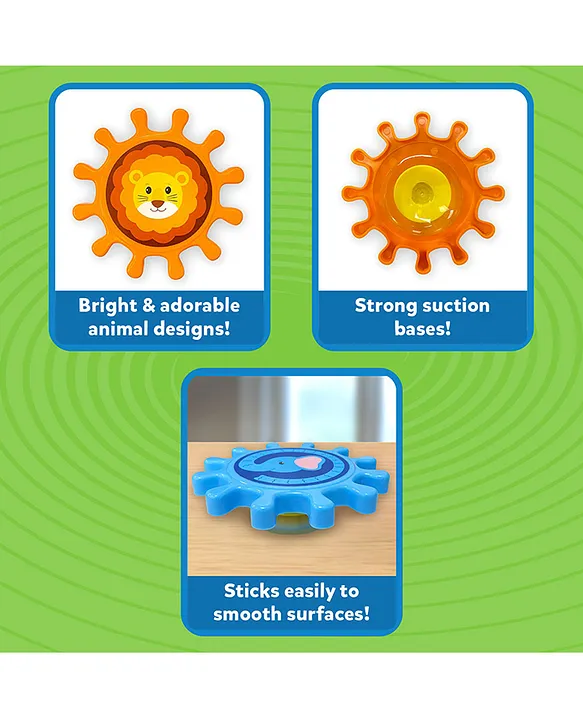 Skillmatics Spinny Gears ,Animal Fun And 3 Interlocking Gears