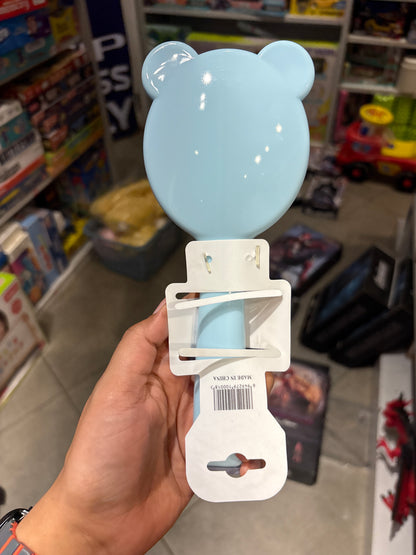 Pastel Bear Shape Hand Mirror Hair Comb