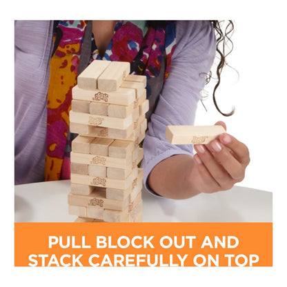 Hasbro Jenga Tube Stacking Tower Game for Kids 6Y+, Multicolour