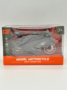 HTS Die-Cast Racing Motorcycle Toy with Light, Music and Smoke Fog