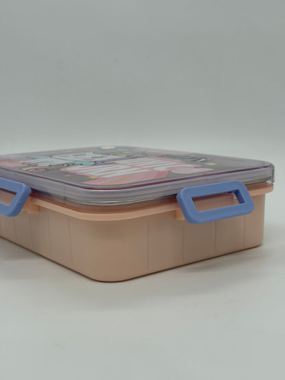 Unicorn Kids 304 Stainless Steel Lunch Box with Spoon, Fork & Container - 700ml