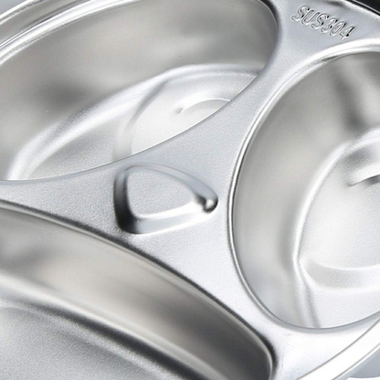 Panda Shaped Stainless Steel Divided Food Plate