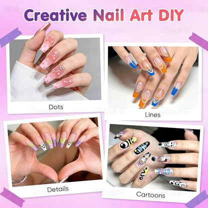12 Colors Nail Art Marker Pen Set – Acrylic Paint Pens for DIY Nail Design