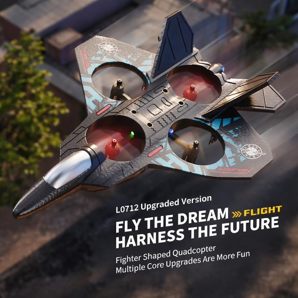 Star Fighter RC Quadcopter Plane – 2.4GHz Fighter Jet Drone Toy