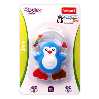Giggles Penguin Pal Teether Rattle