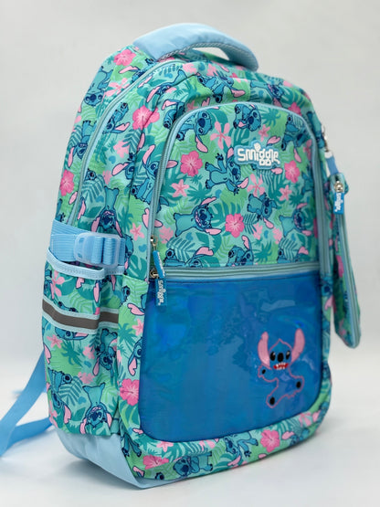 Smiggle Disney Stitch Tropical School Backpack with Pencil Case