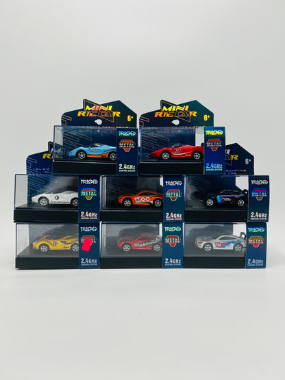 Trasped Mini Desktop Ferrari 1:64 Remote Control Die Cast Car Acrylic Pack