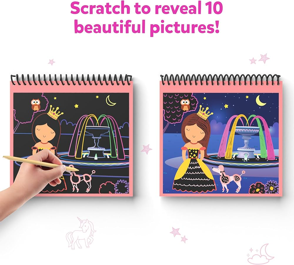 Skillmatics Magical Scratch Art Unicorn And Princesses