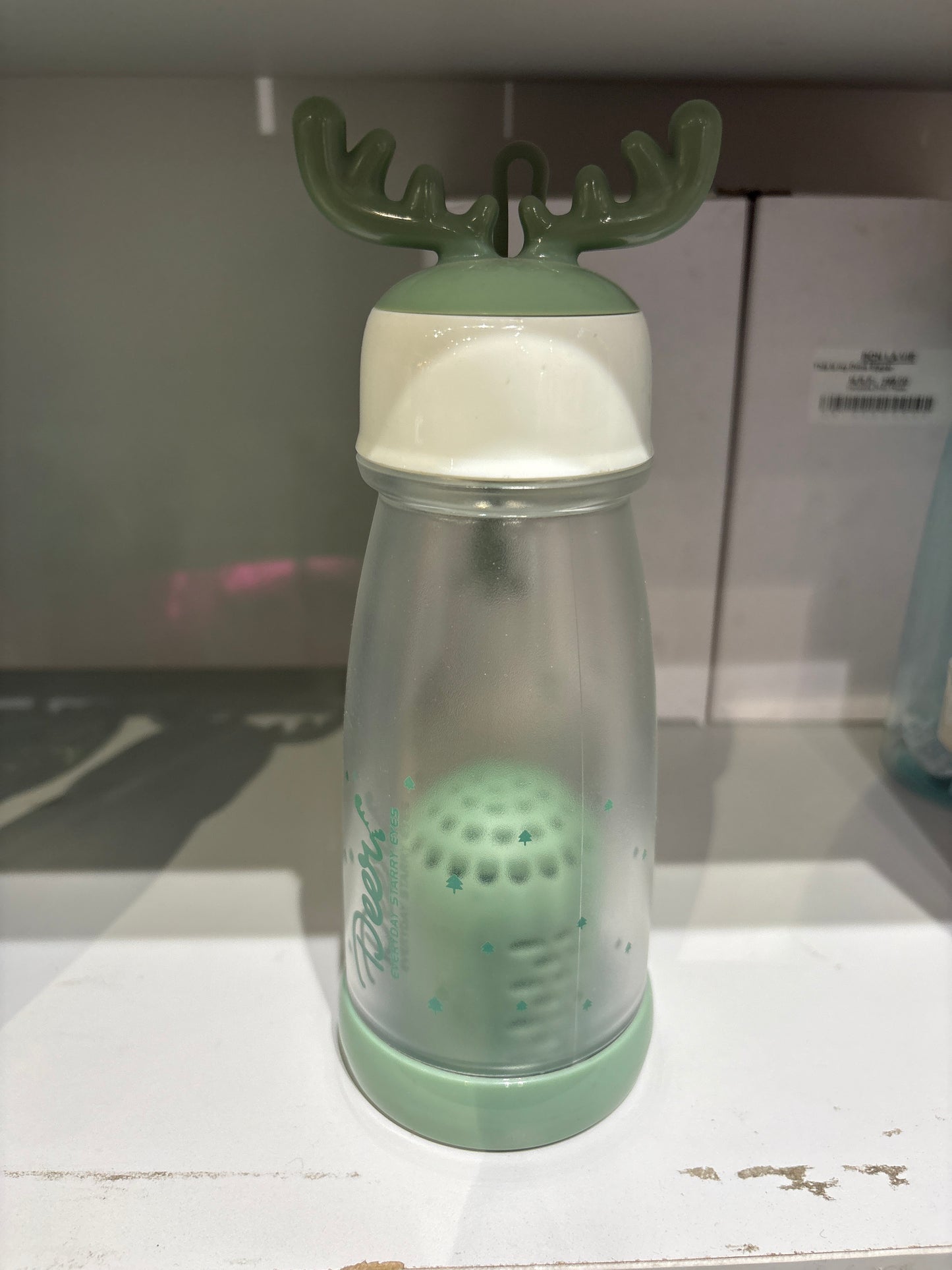 300ML PLASTIC BOTTLE WITH REINDEER HORNS