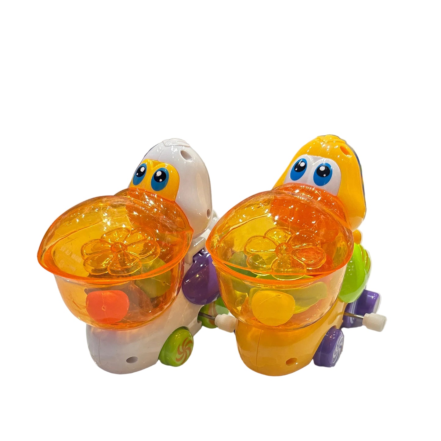 Wind Up Big Mouth Duck Toy With Rotating Chain