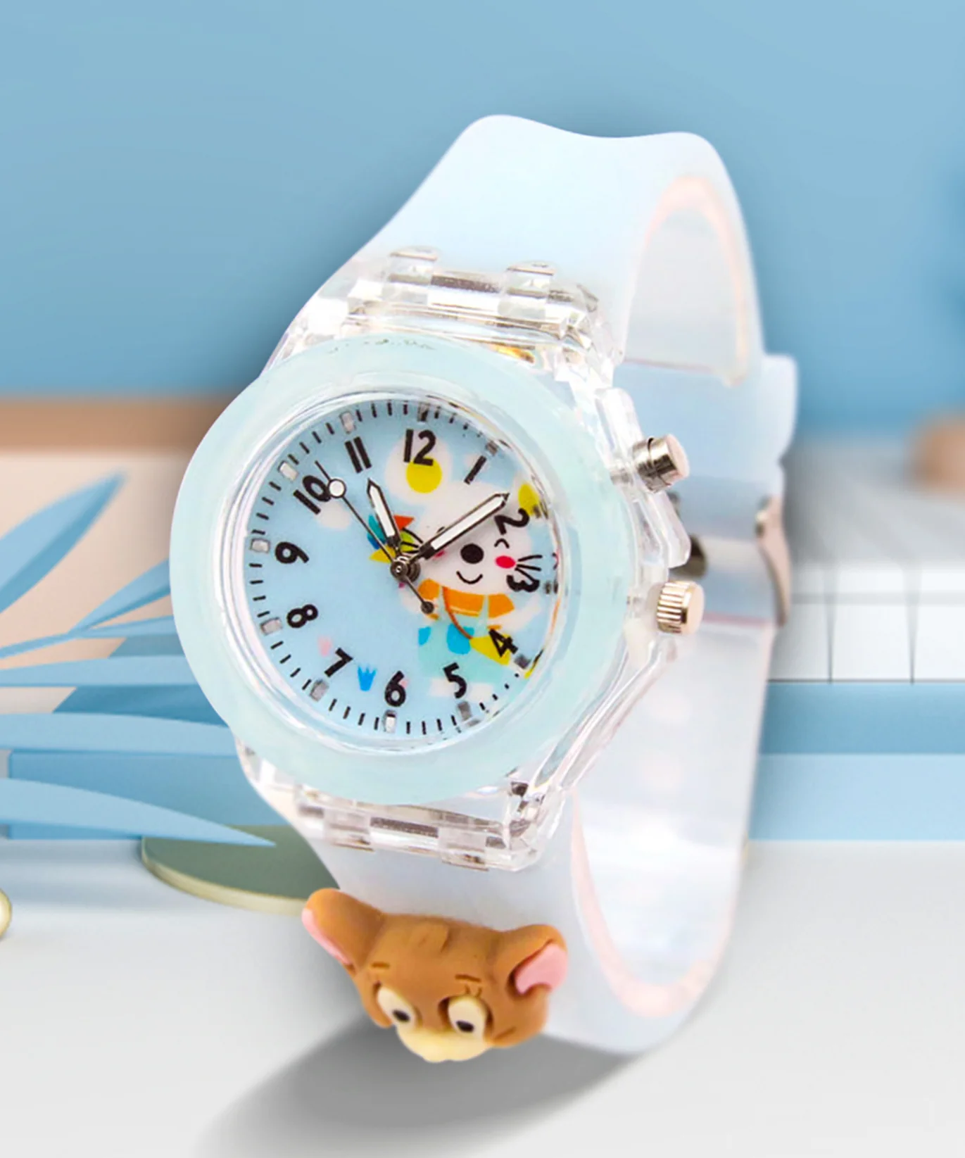 Spiky 3D Cartoon Analog Light Watch For Kids