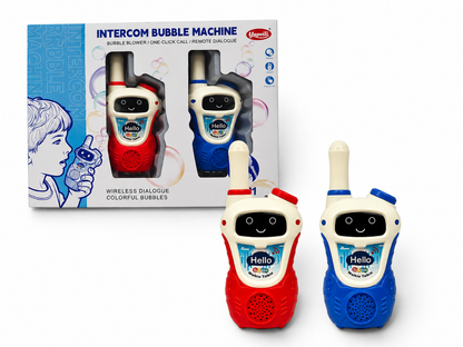 2-In -1 Intercom Bubble Machine Wakie Talkie Toy Set