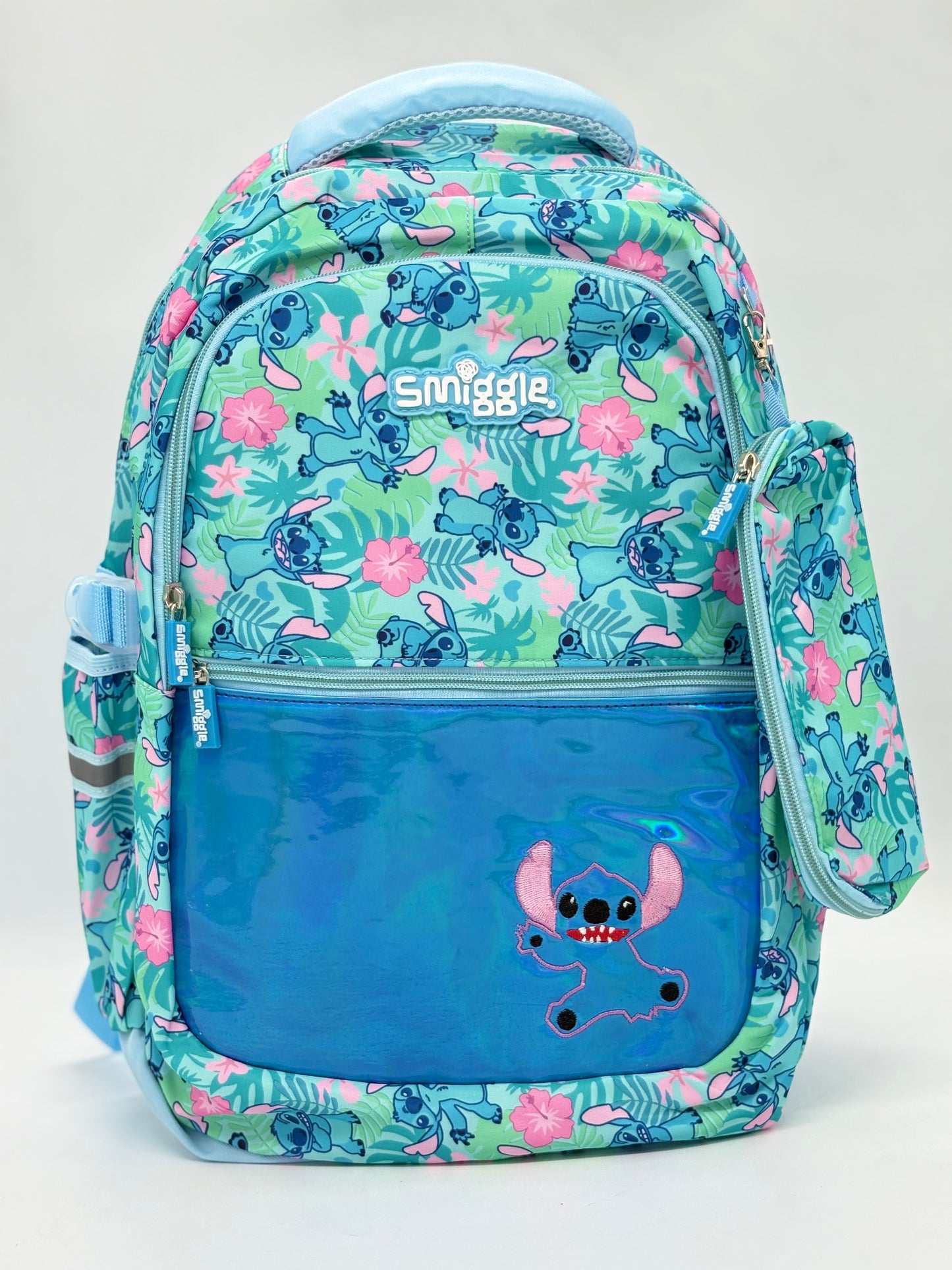 Smiggle Disney Stitch Tropical School Backpack with Pencil Case