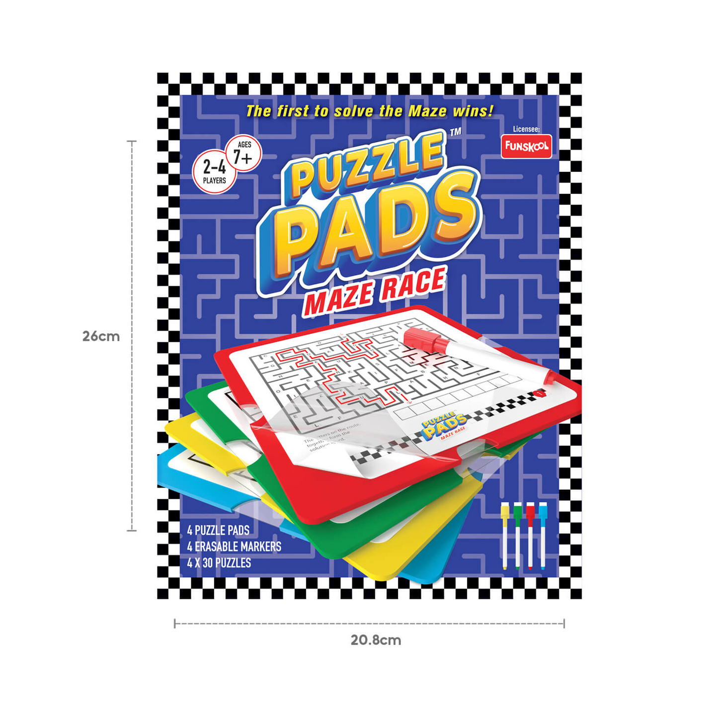 Funskool Puzzle Pads Maze Race – Multiplayer Maze Game for 2–4 Players Ages 7+