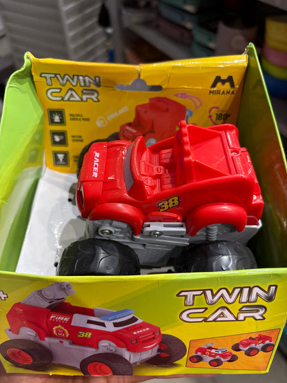 Mirana Twin Car 2 in 1 Friction Powered Monster Truck Toy