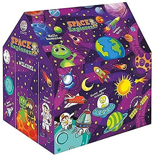 OPC Space Explorer Tent House with LED Lights for Kids to Play at Indoor and Outdoor, Purple Color.
