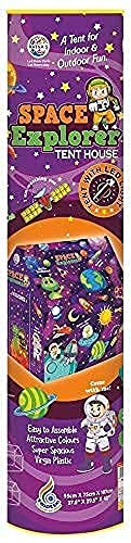 OPC Space Explorer Tent House with LED Lights for Kids to Play at Indoor and Outdoor, Purple Color.