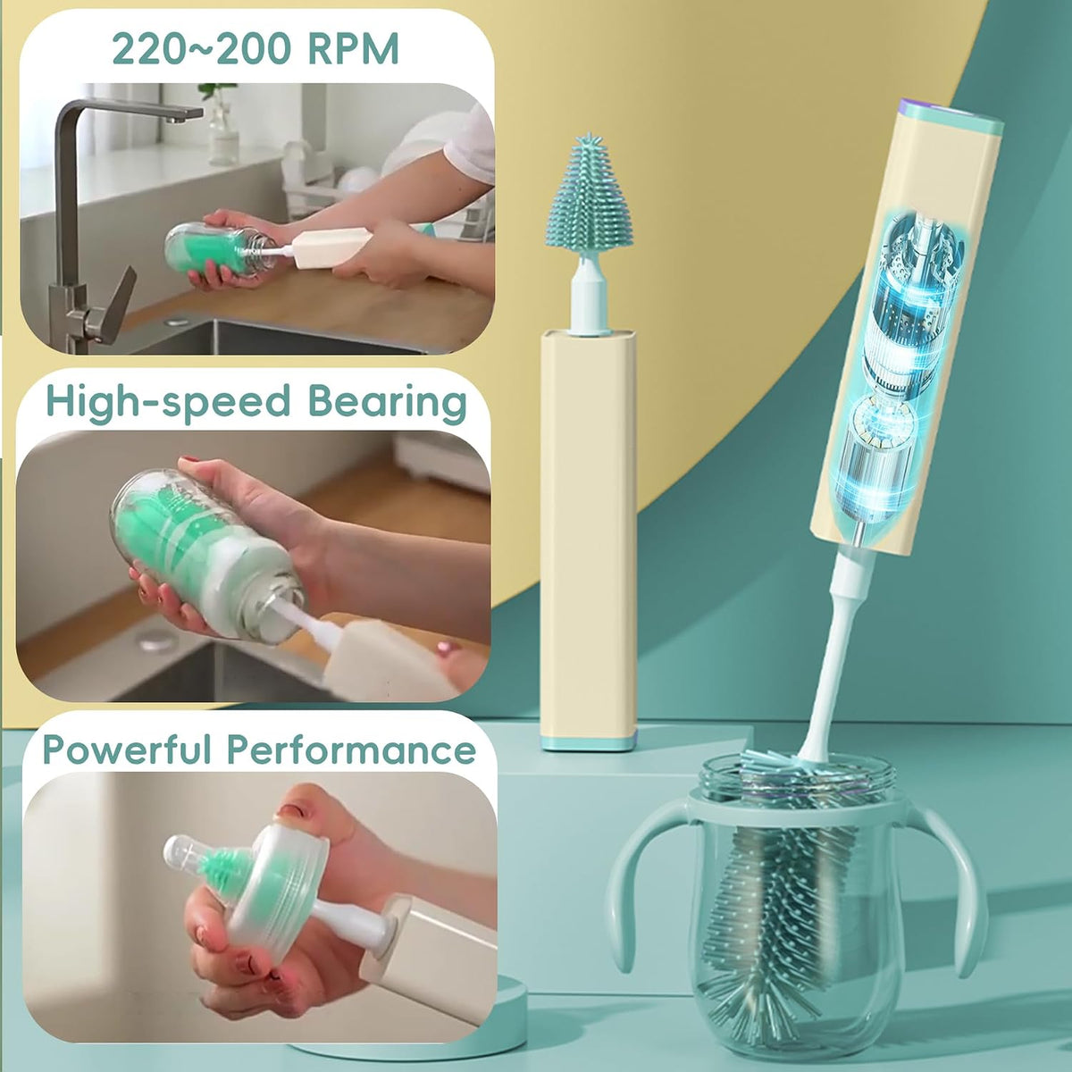 Electric Bottle Cleaning Brush – Multi-Function