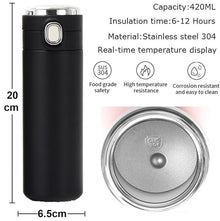 Steel Vacuum Flask with LED Temp Display 420 ml