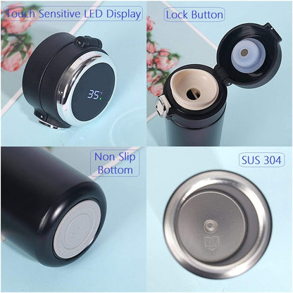 Steel Vacuum Flask with LED Temp Display 420 ml