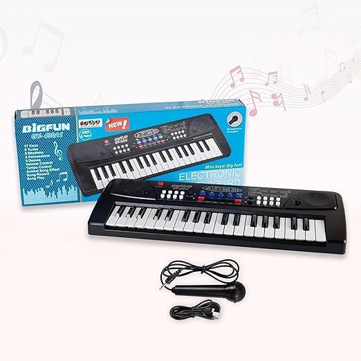 HK TOYS Kids and Adult Piano Keyboard | Piano for Kids with Microphone |Portable Electronic Keyboards for Beginners Musical Toys Pianos for Girls Boys Ages 3-12 (37 Key)