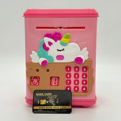 Electronic Mini ATM Piggy Bank with Password Lock and Fingerprint