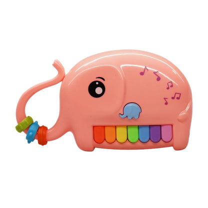 Pink Elephant Musical Piano Toy with Glowing Keys and 6 Play Modes