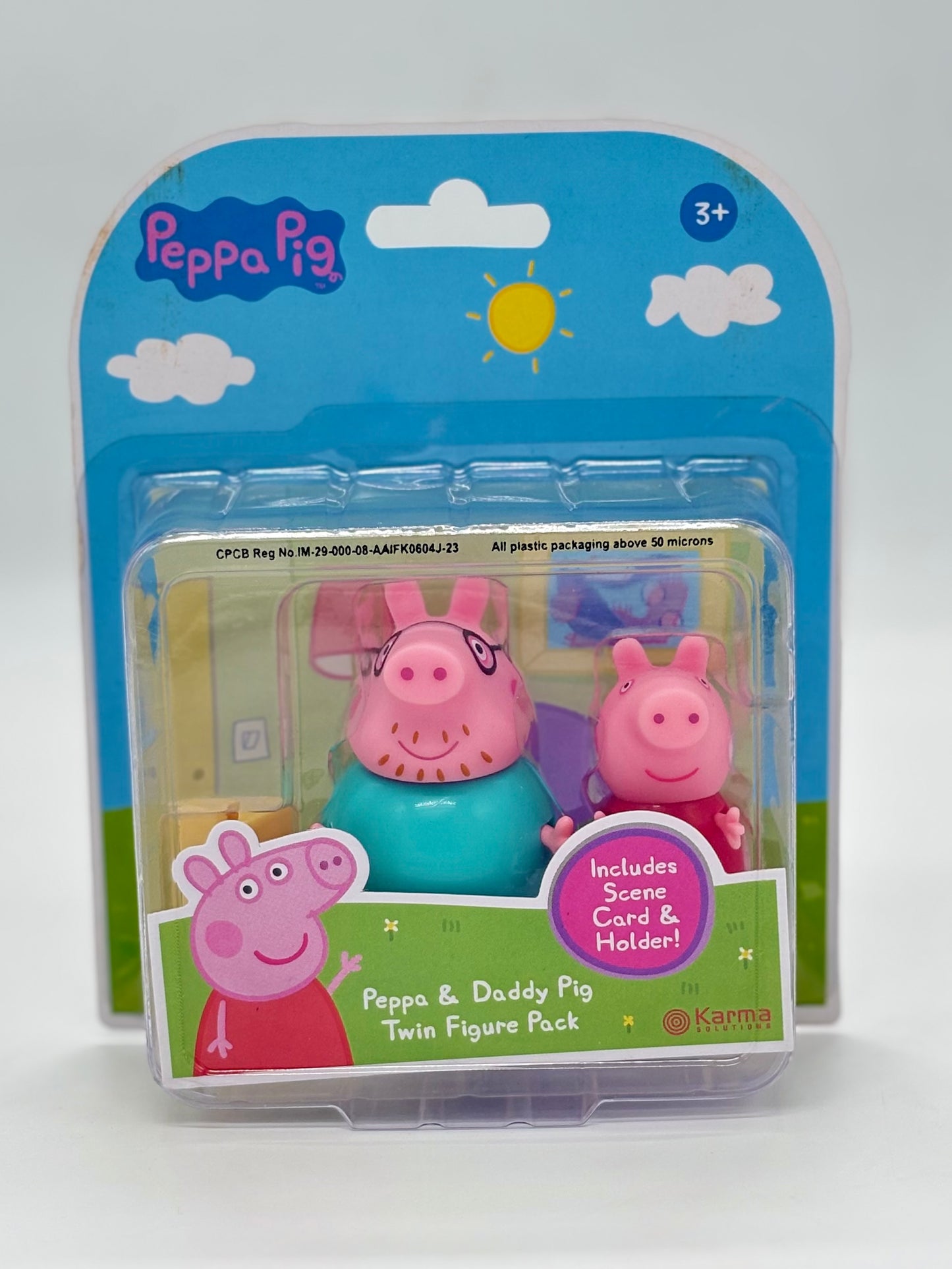 Peppa Pig And Daddy Pig Twin Figure Pack with Scene Card