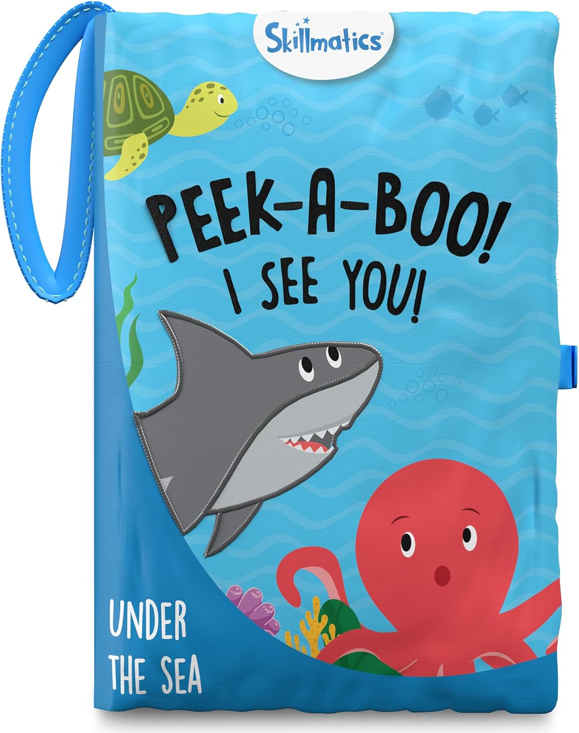 Skillmatics Peek-A-Boo! Under The Sea cloth book for babies.