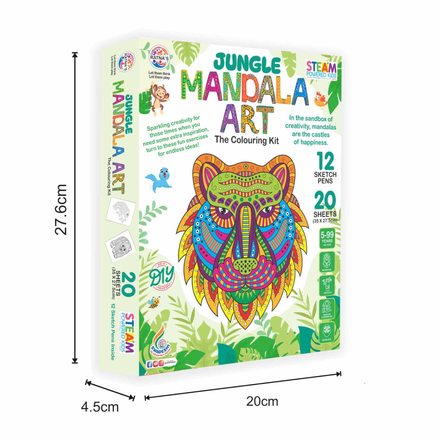 Ratna's Jungle Mandala Art Colouring Kit