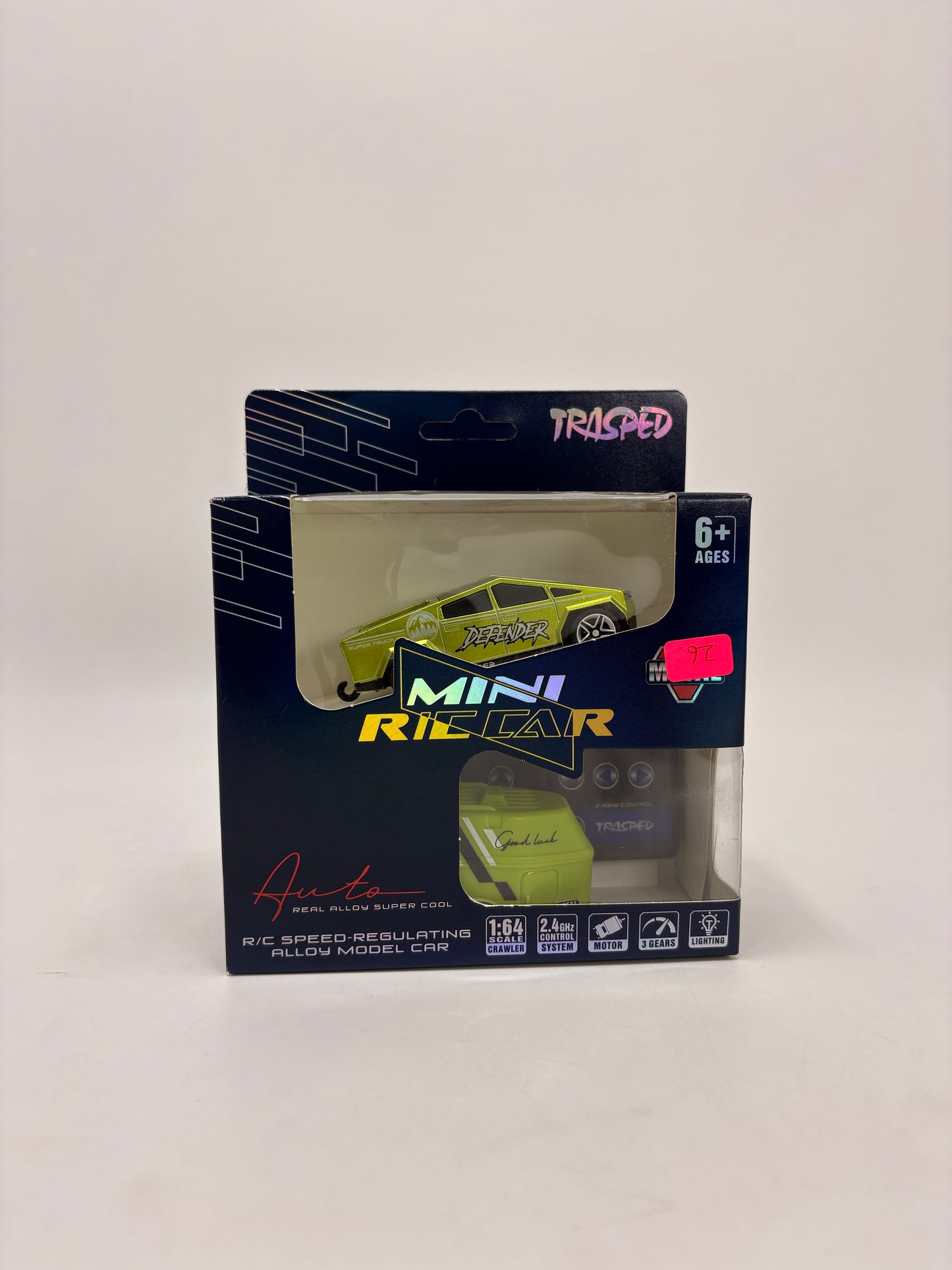 Trasped Min Desktop Tesla Cyber Truck 1:64 Remote Control Car