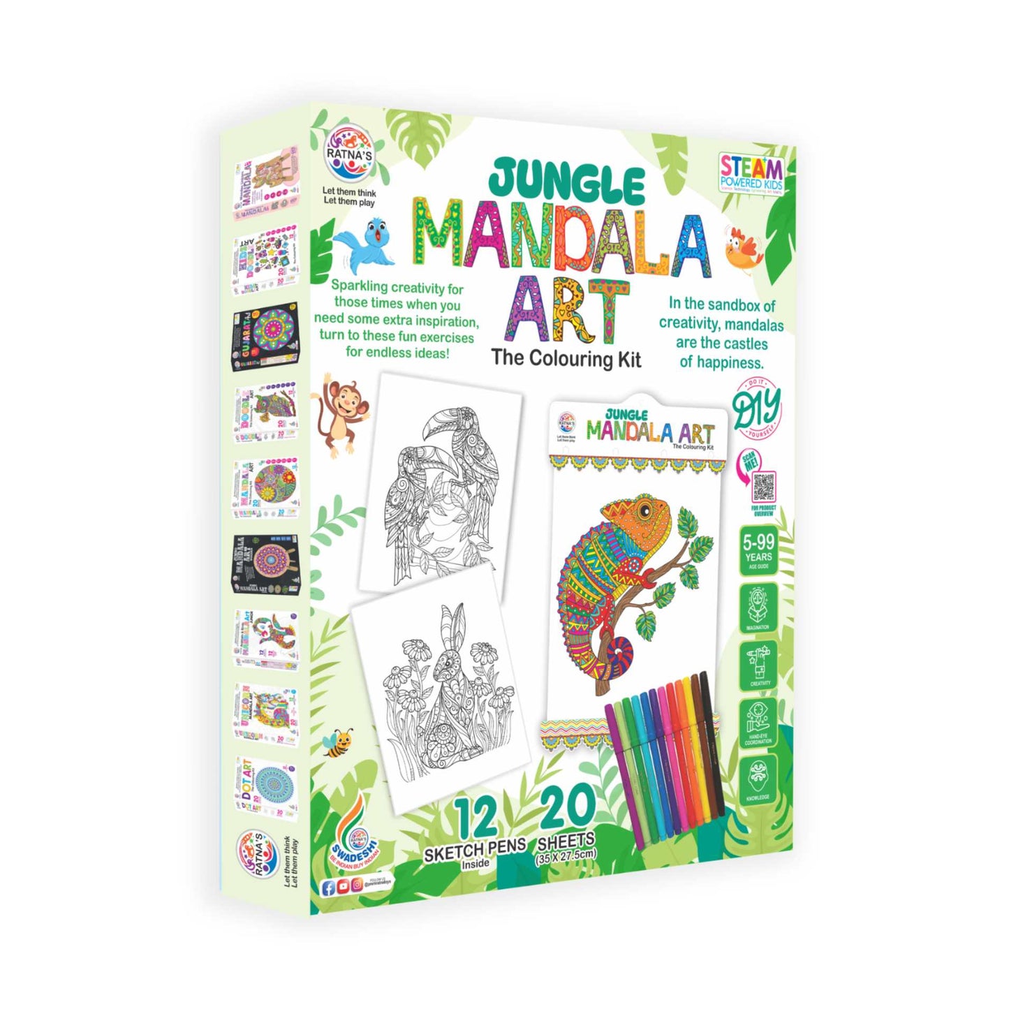 Ratna's Jungle Mandala Art Colouring Kit