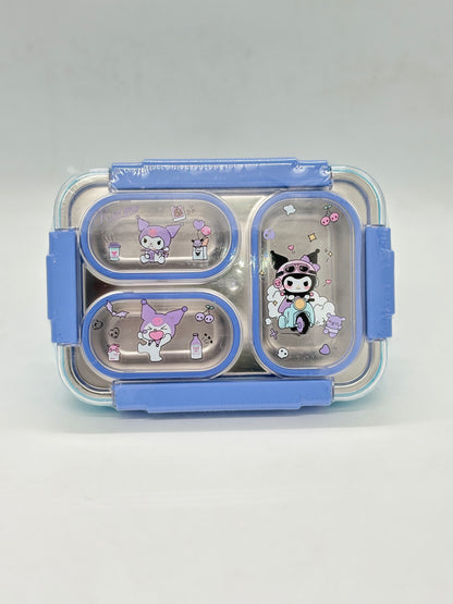 Kuromi Character Partition Stainless Steel Lunch Box with Cutlery - 750ml