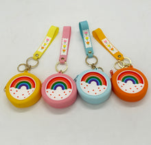 Girls Rainbow Silicone Coin Purse Keychain