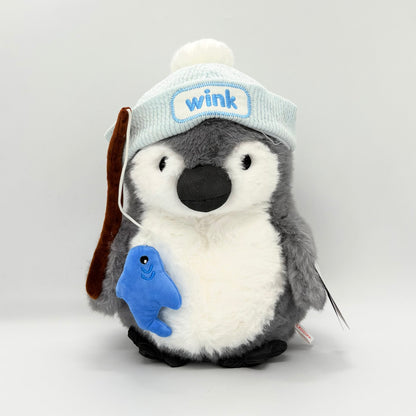 Penguin with Strips Fish 35cm Soft Toy