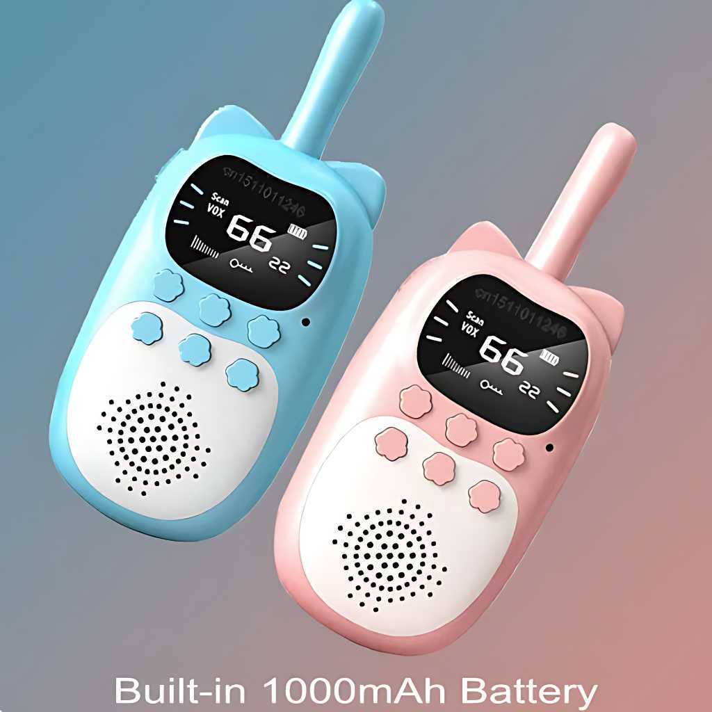 Children Intercom Walkie-Talkie Toy Set with Emergency Light (Pair)