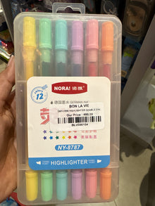 NORA! 6 Color Double End Highlighter Set
